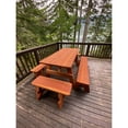 thumbnail image 3 of Best Redwood 72" Solid Wood Picnic Table with Detached Bench in Natural, 3 of 10