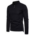 thumbnail image 1 of OmicGot Spring New Men's Cotton Linen T shirts Chinese Style Slim Fit Long Sleeve Tops Men Solid Color Breathable Linen shirt, 1 of 6