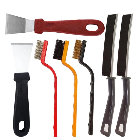 7Pcs Cleaning Brush Set, Hard-Bristled Crevice Cleaning Brush, Multifunctional Gap Cleaning Brush Tool Set for Household Use, Grout Cleaner Brush Kitchen Bathroom Gap Brush for Crevice, Wind