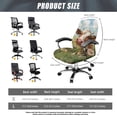 thumbnail image 7 of Xoenoiee Cow Daisy Grassland Print Office Chair Cover Water Resistant Desk Computer Chair Slipcover Anti-Slip Chair Protector Removable High Back Chair Cover, S, 7 of 7
