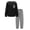 Black + Checkered, variant on Arshiner Boy 2Pcs Fall Winter Clothes Color Block Crewneck Sweatshirt and Pants Sweatsuit