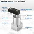 thumbnail image 3 of Pneumatic Right-Turn Cylinder Pneumatic Rotation Angle 90 Degree Clamping Rotation Angle Cylinder ACK25X90R, 3 of 7