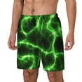 thumbnail image 2 of Daiia Green Lightning Mens Swim Trunks Swim Shorts Quick Dry Swim Shorts with Mesh Lining Pockets-Large, 2 of 9