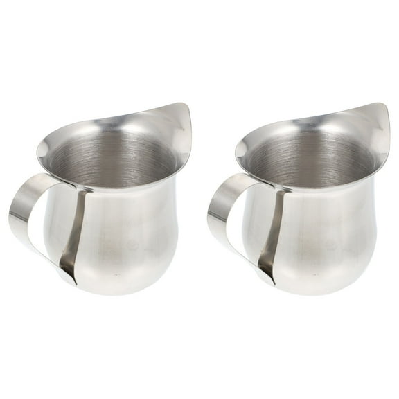 Stainless Steel Milk Cup Expresso Shots Coffee Accessories Baby 2 Pc Espresso Cups Metal Container with Lid