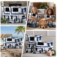 thumbnail image 5 of Blue Black Geometric Outdoor Waterproof Pillow Covers, Modern Minimalist Stripes Aesthetic Decorative Square Throw Pillowcase Sofa Cushion Sham for Patio/Couch/Chair, 16"x16" 2 Pack, 5 of 8