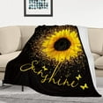 thumbnail image 2 of Sunflower Blanket Beautiful Sunflowers Throw Blanket Soft Flannel Lightweight Blanket Gifts for Kids Adults 40X50, 2 of 6