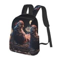 thumbnail image 2 of Daiia White Purple Flower Chicken School Backpack for Men and Women Lightweight Backpack Durable Backpack Water-Resistant,Travel,Work Bag, 2 of 9