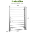 thumbnail image 3 of Costway 10 Bar Towel Warmer Wall Mounted Electric Heated Towel Rack w/ Built-in Timer, 3 of 11