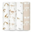 thumbnail image 1 of Aden + Anais Lot de 4 Langes en Mousseline de Coton Biologique - Safari Dreams, 1 of 3