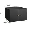 thumbnail image 2 of Black Metal Double-Door Printer Cabinet - 360° Lockable Casters, Crafted From Steel, Adjustable Shelves, Waterproof And Not Easy To Wear, Modern Design For Office, Home, Garage., 2 of 5