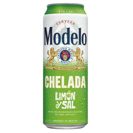 Modelo Chelada Limon y Sal Mexican Import Flavored Beer, 24 fl oz - 1 Aluminum Can, 3.5% ABV