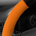 thumbnail image 3 of FH Group Cloth Car Steering Wheel Cover for Sedan, SUV, Van, Fits 14.5" - 15.5" - Orange/Black, 3 of 4