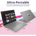 thumbnail image 2 of HP Chromebook 14" HD Display Laptop, Student and Business Laptop, Intel Celeron N4120, 4GB Memory, 64GB eMMC, Wi-Fi, Bluetooth, Long Battery Life, Chrome OS, Modern Gray + Mazepoly Accessories, 2 of 7