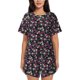 thumbnail image 1 of Balery Daisies Flowers Conjunto de Pijama para Mujer con Estampado, Dos Piezas de Manga Corta y Shorts, Ropa de Dormir Suave con Cuello Redondo y Bolsillos-Medium, 1 of 6