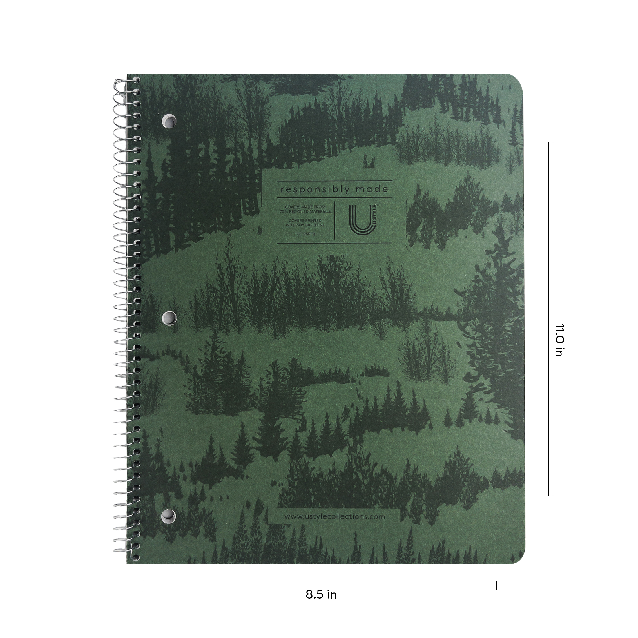 U Style Eco-Friendly 1 Subject Notebook, 80 Sheets, College Rule, 4 Pack - image 4 of 13