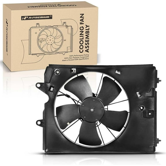 A-Premium Engine Radiator Cooling Fan Assembly Compatible with Acura MDX 2010 2011 2012 2013, V6 3.7L, Replace# 19015RYEA01, 19020RN0A71