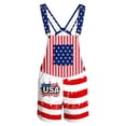 thumbnail image 3 of SONXAHE Big Girls USA Flag Print Bib Overalls Casual 4th of July Romper Jumpsuit for Holiday Wear,Blue,4-13T, 3 of 4