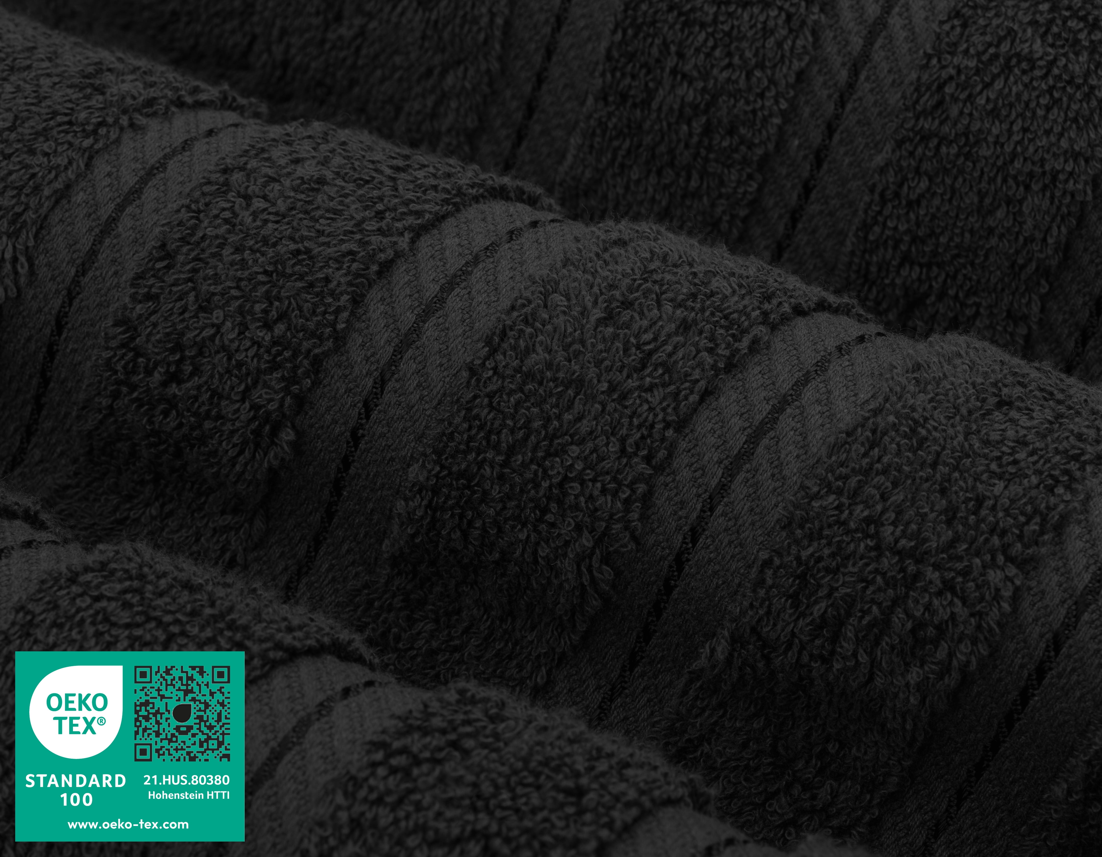 American Soft Linen Luxury 4 Piece Bath Towel Set, 100% Cotton Turkish Bath Towels for Bathroom, Black