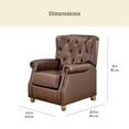 thumbnail image 4 of Pioneer Woman Harper Leather Recliner, Whiskey Upholstery, 4 of 16