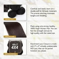 thumbnail image 6 of empire bundles multi - body wave with 4x4 closure 10a tangle shed free human hair for weaving and sew in styles (14 16 18 inch, natural), 6 of 9
