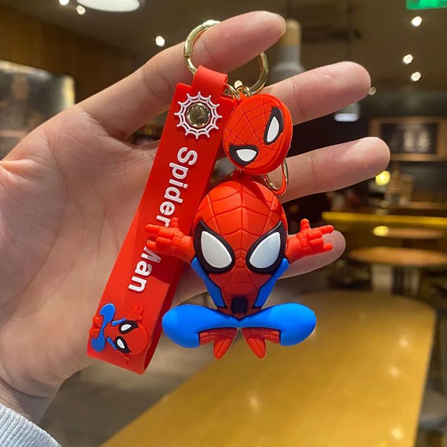Figuras de acción de los vengadores, llaveros de Marvel, Spiderman, Capitán América, bolsa colgante, regalos de cumpleaños(MV06,