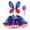 x-190Blue79, variant on Girls Skirts Double Mesh Tutu Skirt Independence Day Skirt Stylish Summer Children Dance Sports for Birthday Holiday