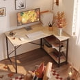 thumbnail image 1 of Escritorio para Computadora en Forma L para Oficina en Casa y Estudio Pinmoco D31OAK, 1 of 9