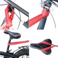 thumbnail image 4 of Cuerda de tracción elástica de nailon para bicicleta, cuerda de remolque para bolsa Triangular para bicicleta de montaña (bolsa negra, cuerda de tracción roja) 1 ud., 4 of 5