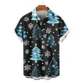 thumbnail image 4 of Muscularfit Blue Shirt Funny Dressy Christmas Christmas Shirts Short Sleeve Button Up Collared Men Shirts,S, 4 of 6