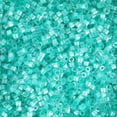 thumbnail image 2 of Miyuki Delica Seed Beads – Size 11/0 (1.6 mm), DB1869, Silk Inside Dyed Aqua Green AB, 7.2 g, Approx. 1440 Beads, 2 of 7