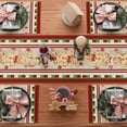thumbnail image 4 of Red Gingerbread Man Christmas Winter Xmas Table Runner Table Decoration for Party Home Kitchen Dining Holiday Decor 13x36 Inch, 4 of 6