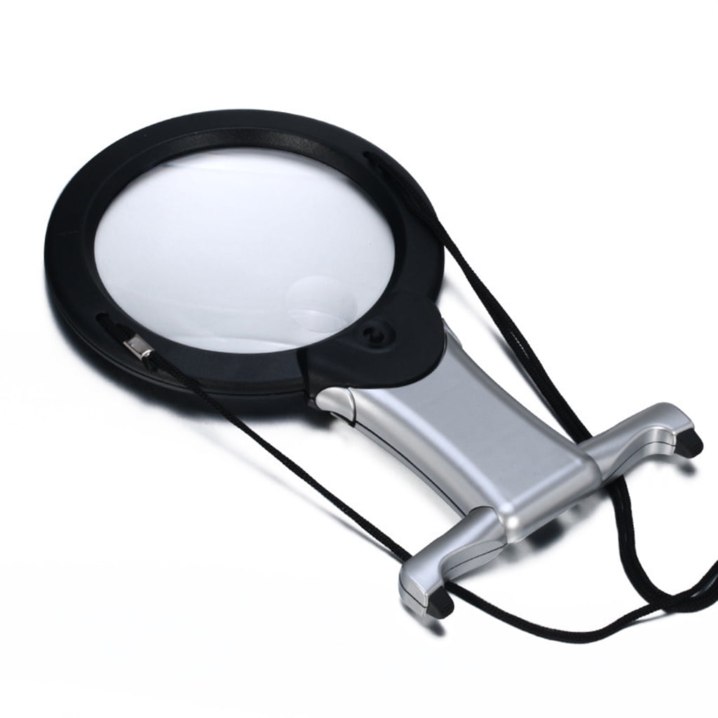 Reading Magnifier, Hands Free Neck Wear Handheld Large Lighted Magnifying  Glass Desktop Magnifier with LED Light for Close Work, Reading, Sewing,  Cross Stitch, …