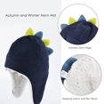 thumbnail image 3 of Conjunto de gorros y manoplas con forro polar para bebé con manoplas de punto elásticas cálidas, bon Abanopi Azul marino/XL, 3 of 7
