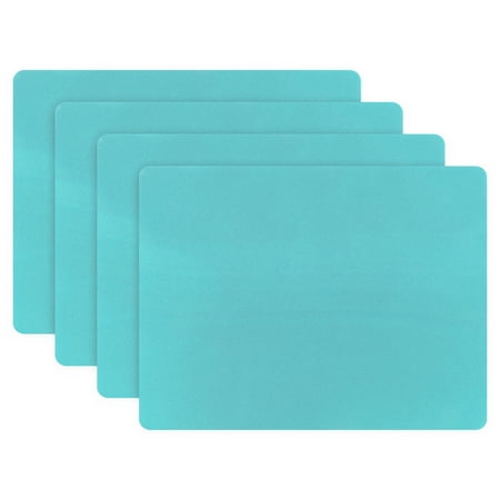 

Aspire 4PCS Thicken Non-Slip Silicone Placemats Cutting Hot Mats Tablemats-Light Blue