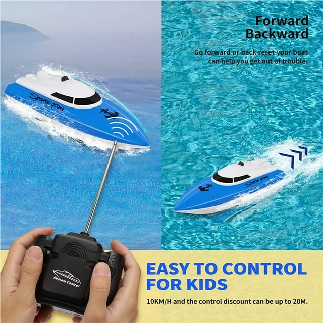 Langgg Remote Control Racing Boats for Pools and Lakes Kids Electric Mini Speed Boat Toys Outdoor Adventure