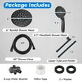 thumbnail image 4 of Costway High Pressure Shower Head Combo Handheld Shower Head & Rainfall Showerhead Black, 4 of 10