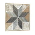 thumbnail image 6 of DecMode Blue Wood Handmade Southwestern Star Geometric Wall Decor with Cream and Brown Accents, 6 of 9