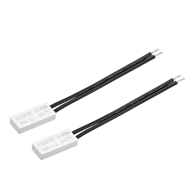 Unique Bargains Thermostat 65 Celsius N.C 5A Plastic Bimetal Temperature Control Switch Controller 2pcs