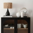 thumbnail image 2 of Bouclair Black Flared Metal Lamp Base, 2 of 7