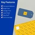 thumbnail image 3 of Avery Printable Square Labels, Bright Yellow, 0.75" x 0.75", 1,600ct, 3 of 11