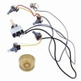 thumbnail image 2 of Guitar Wiring Harness Prewired 2 Volumes 2 Tones 4-500K Pots for LP Guitar & 4 Pcs Electric Guitar Control Speed Knobs, 2 of 8
