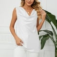 thumbnail image 2 of IROINNID Women's Basic Casual Tunic Tops Solid Color V-neck Comfy Loose Sleeveless Tops Spring, 2 of 2