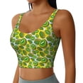 thumbnail image 2 of Goofa Kiwi Fruits Summer Printed Sports Bras for Women, High Impact Running Bra Workout Crop Tank Tops Longline Sports Bra Push up-Large, 2 of 9