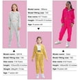 thumbnail image 5 of LOLANTA 2Pcs Girls Dance Outfits Cropped Sequin Jacket Pants Set Kids Hip Hop Dance Clothing for 90s Theme Party 4-12 Years, 5 of 6