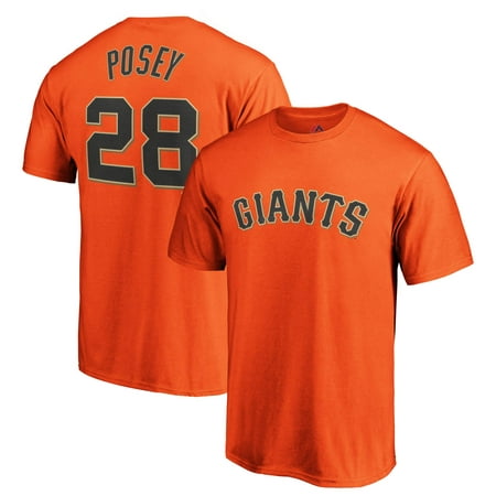 Buster Posey San Francisco Giants Majestic Official Player Name & Number T-Shirt -