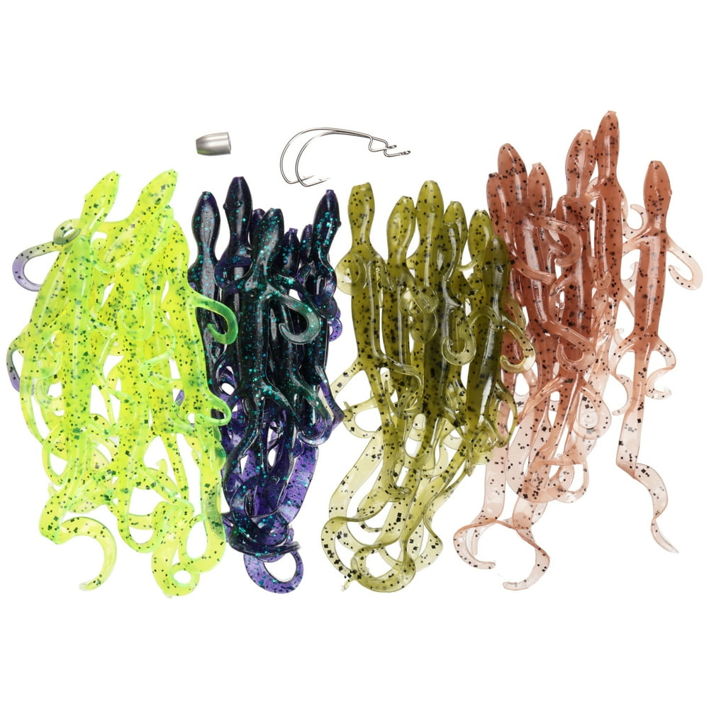 Zoom Lizard Soft Plastic Freshwater Bait Kit 2, Assorted Colors, 31pack