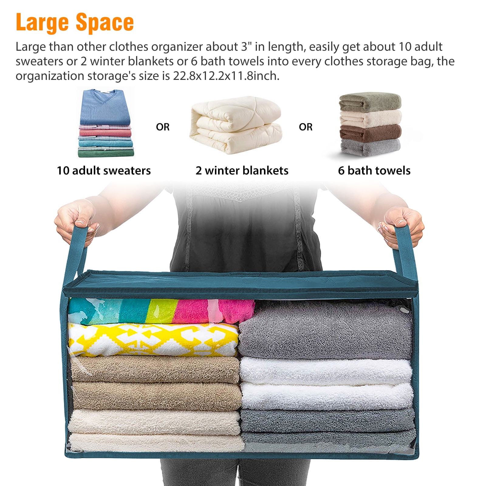 Blankets Clothes Quilts and Towels Large Storage Bags for Comforters
