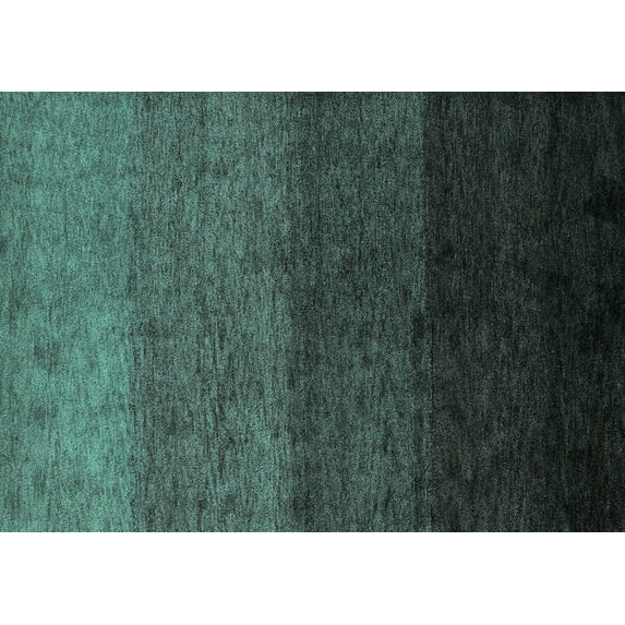 Ahgly Company Indoor Rectangle Abstract Turquoise Blue Modern Area Rugs, 2' x 5'