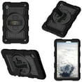 thumbnail image 6 of Allytech Shockproof Case for Samsung Galaxy Tab A9 8.7" 2023 SM-X110 X115, Rugged Shoulder Strap Rotating Stand Shoulder Strap Kids Friendly Bumper Heavy Duty Shockproof Case - Black, 6 of 9