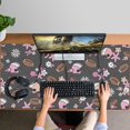 thumbnail image 4 of Long Mouse Pads for Desk,Gray Football and Flowers Pattern Desk Mats on Top Of Desks, Desk Mouse Pad Extra Large with 3mm Non-Slip Base and Stitched Edge for Gaming,Office,Work,Home 47.3"x23.6", 4 of 6
